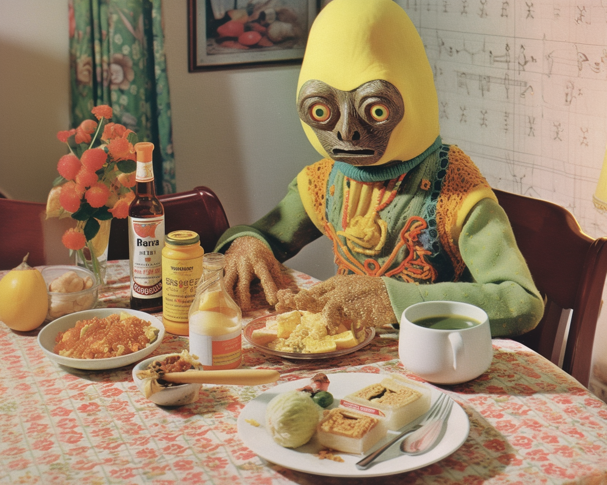 Quiet breakfast print