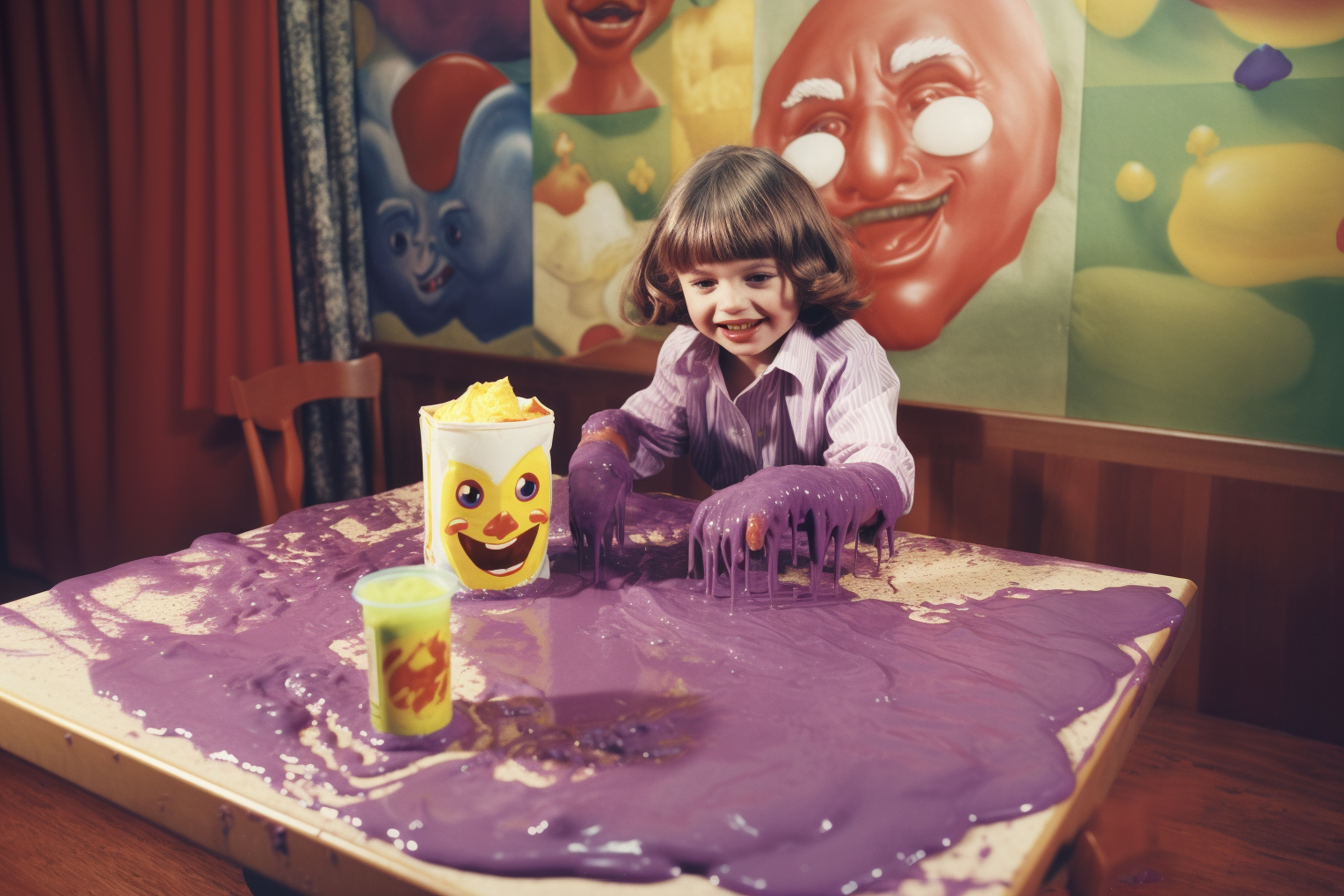 Fast food slime print