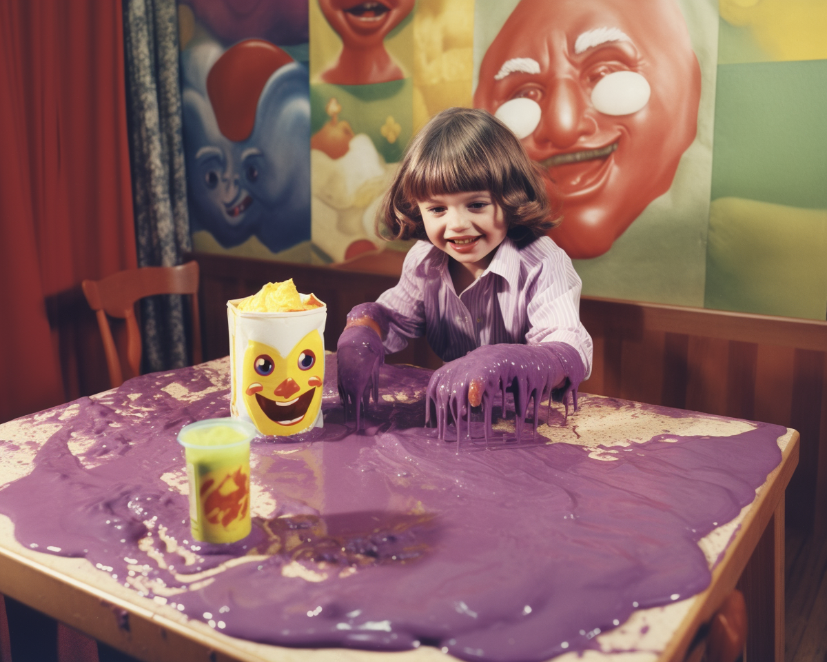 Fast food slime print