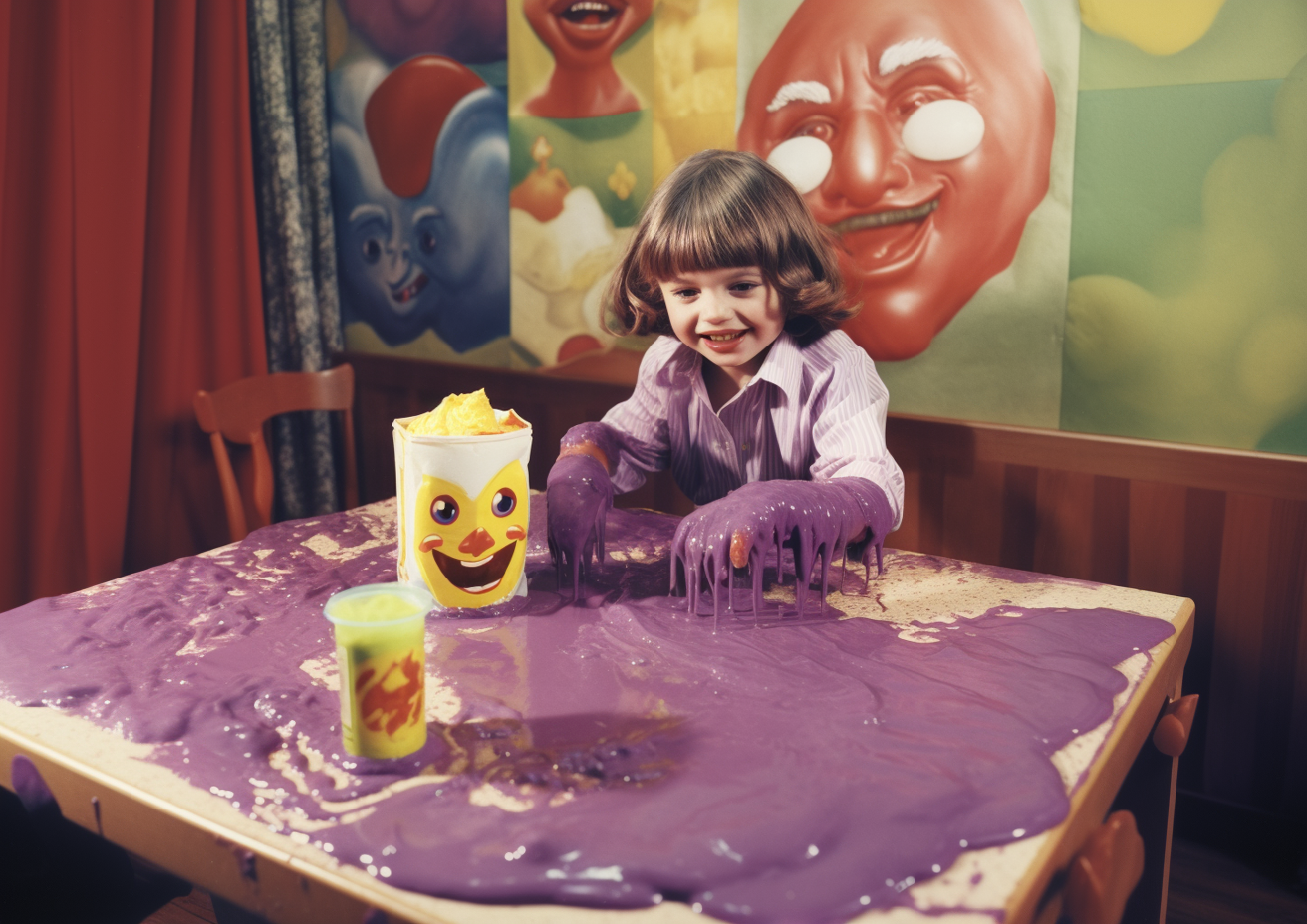 Fast food slime print