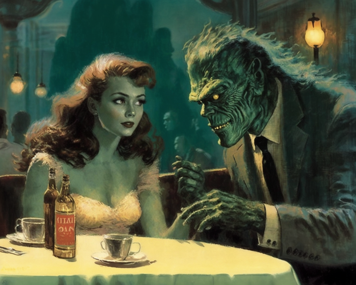 Monster date print