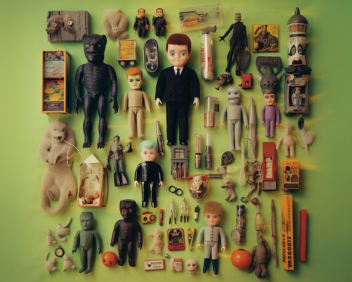 Monster toy layout print