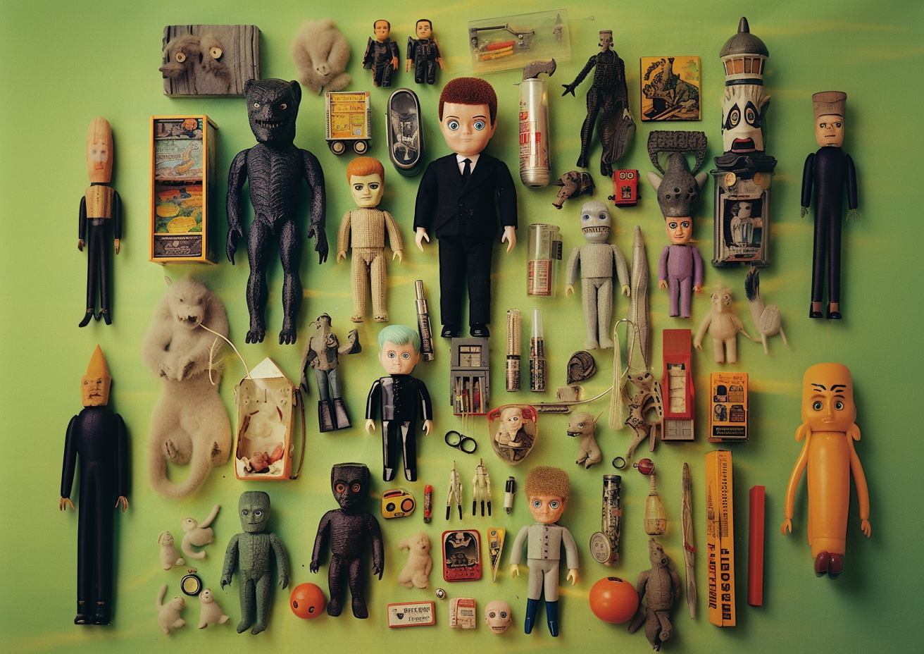 Monster toy layout print