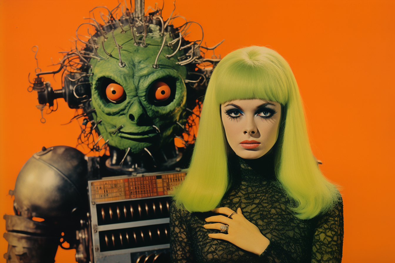 Robot monster friend print