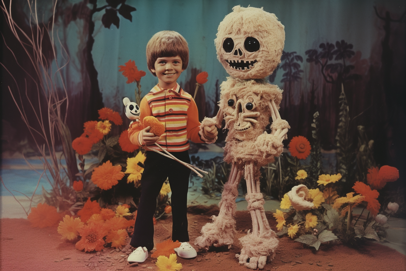 My friend the skeleton print