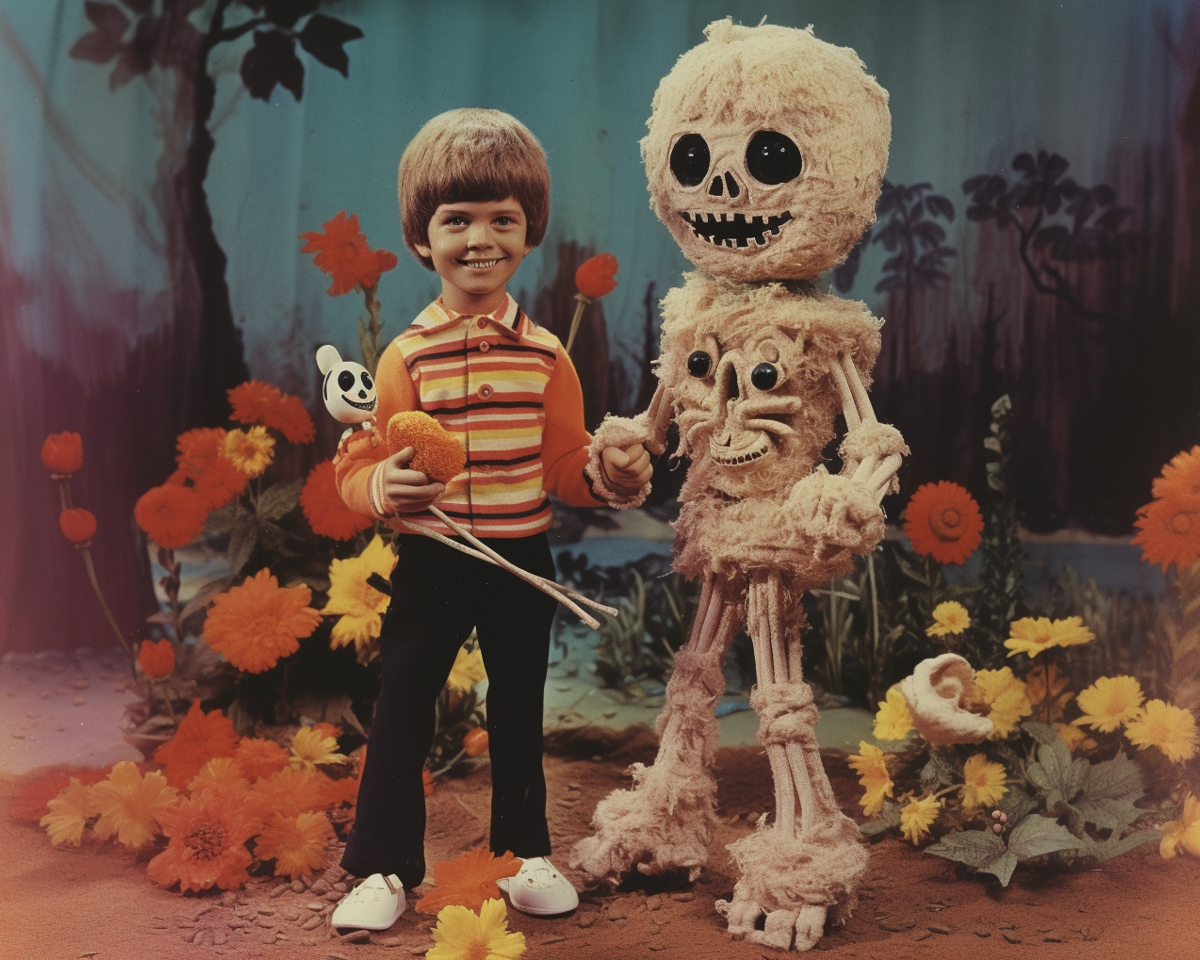 My friend the skeleton print