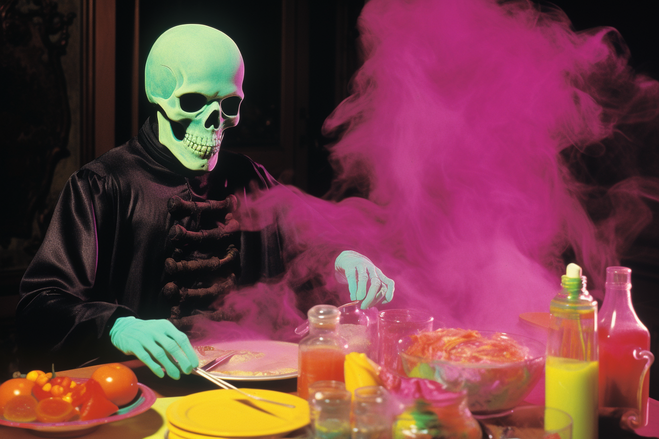 Skeleton dinner prep print