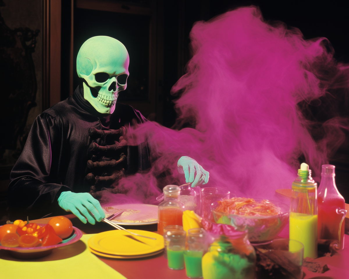 Skeleton dinner prep print