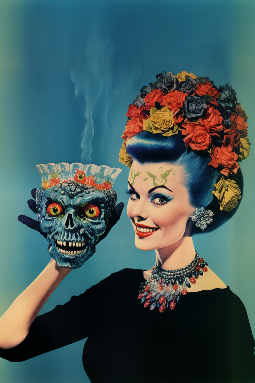 Skull chalice print
