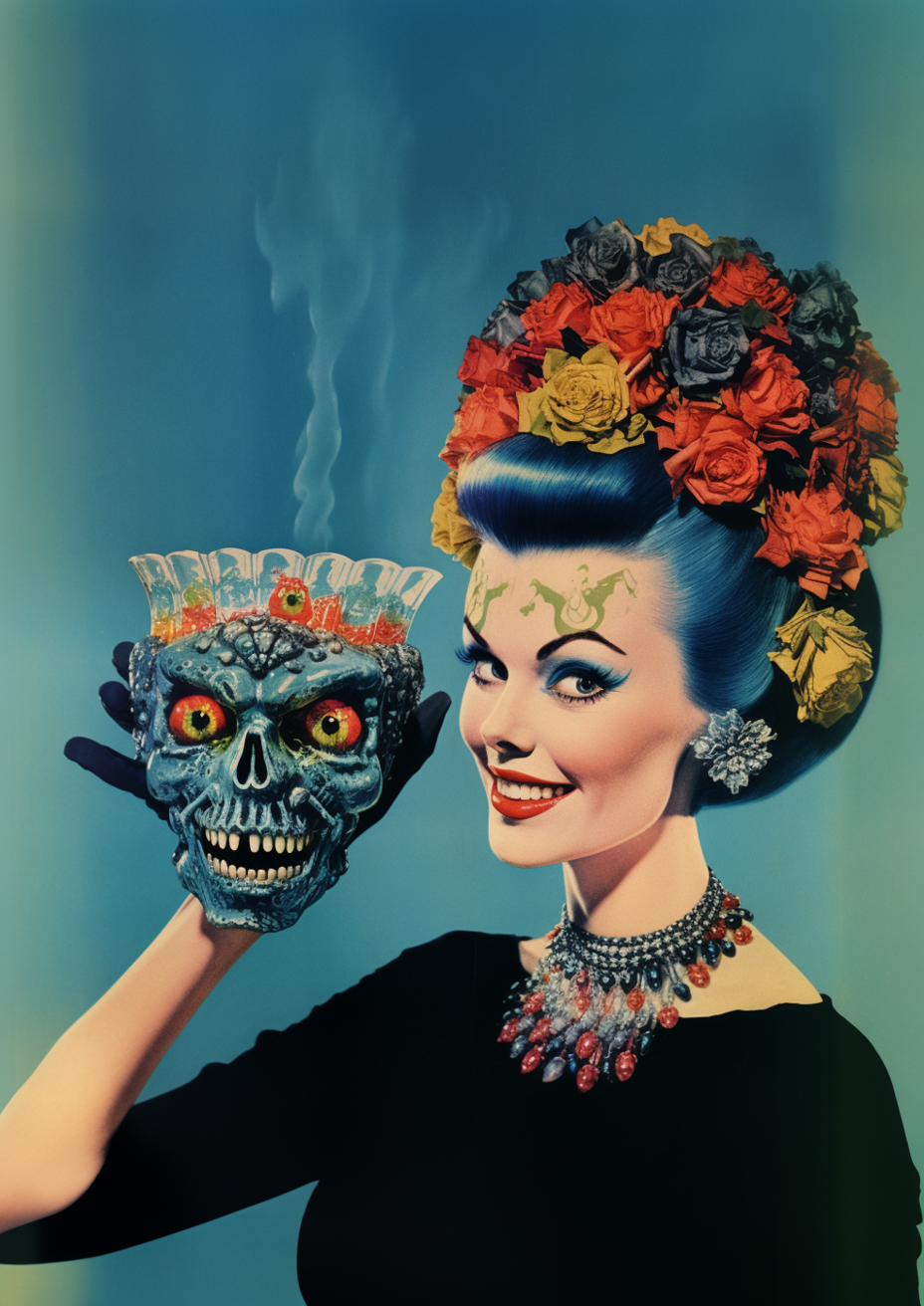 Skull chalice print
