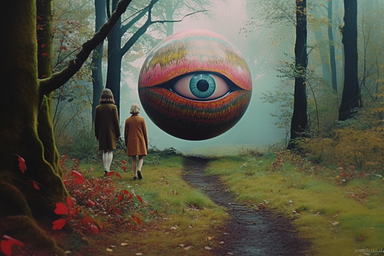 Eyeball in the woods print