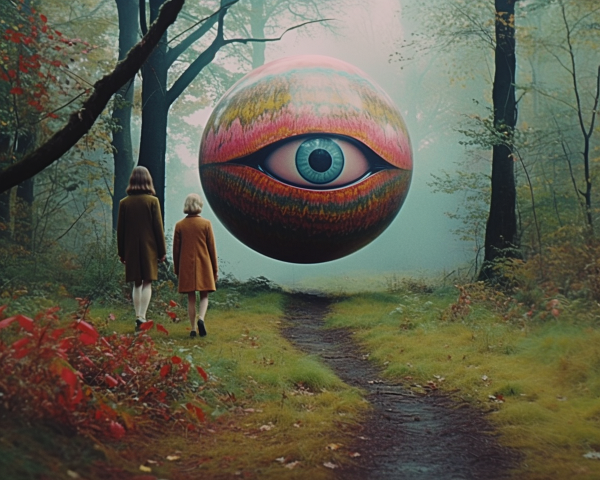 Eyeball in the woods print