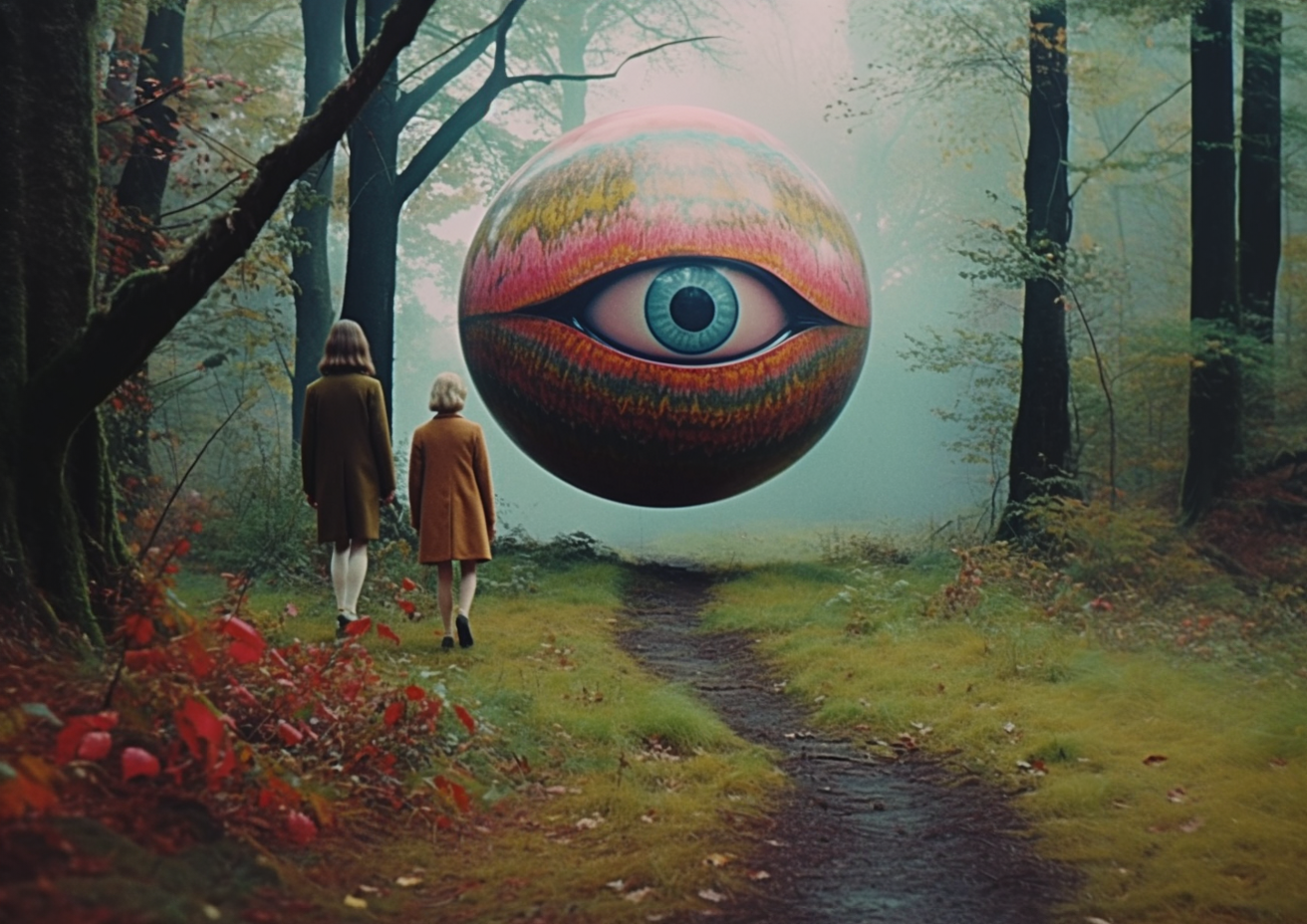 Eyeball in the woods print