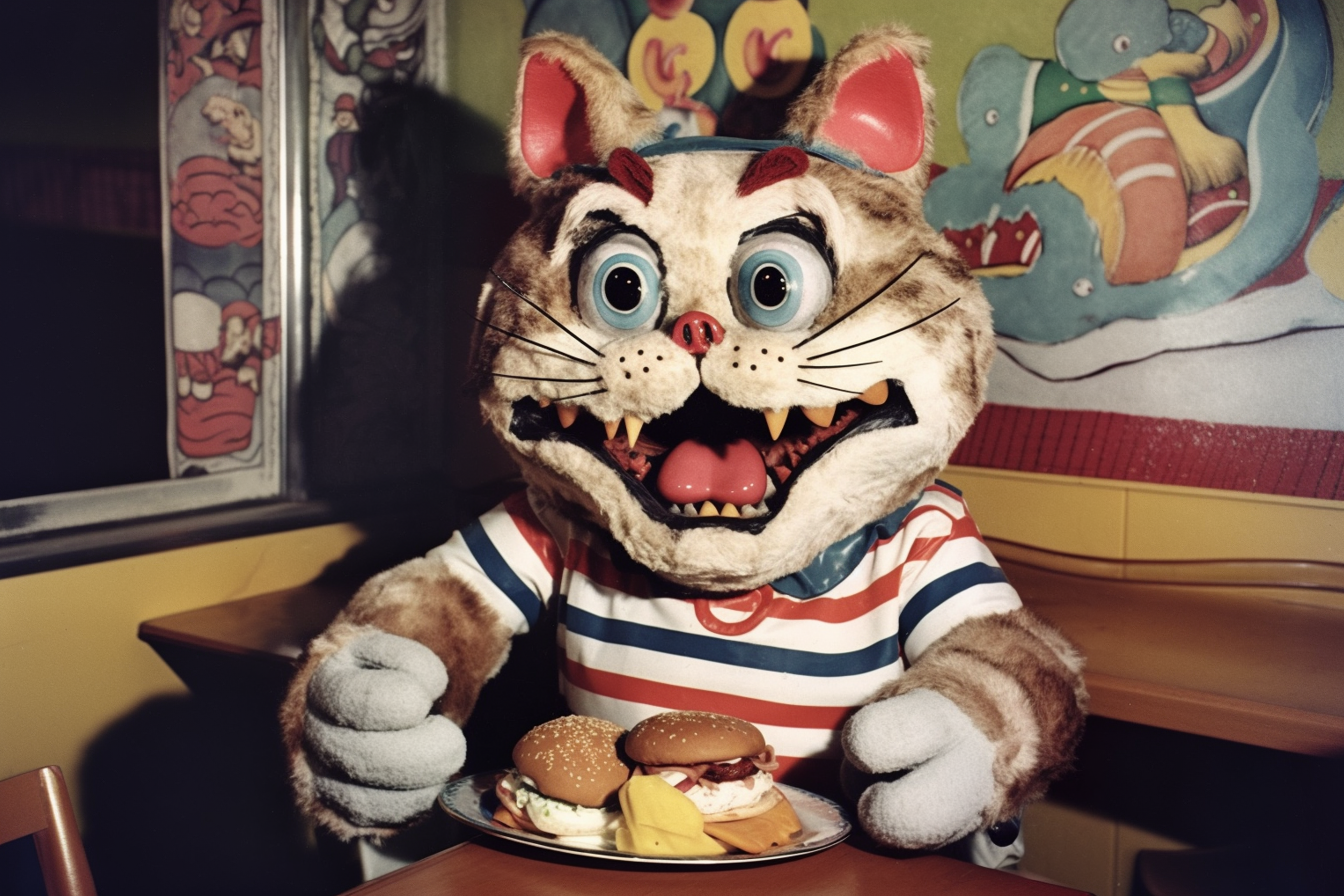Fast food cat print