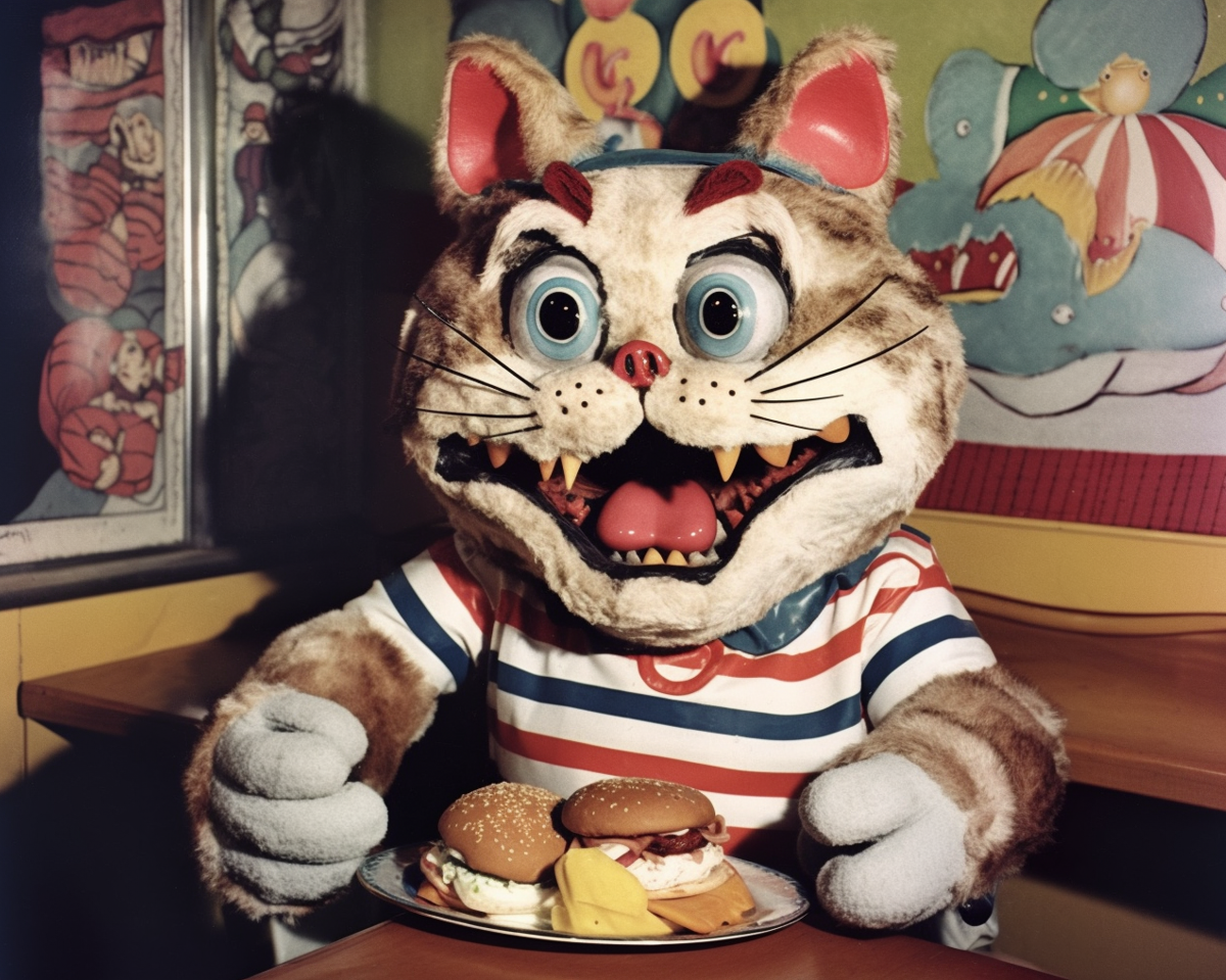 Fast food cat print