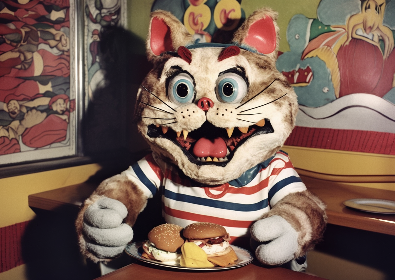 Fast food cat print