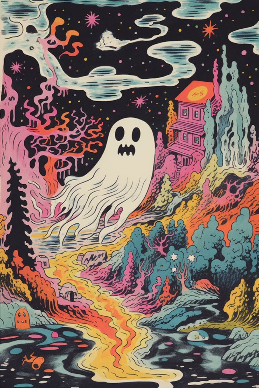 Ghost land print