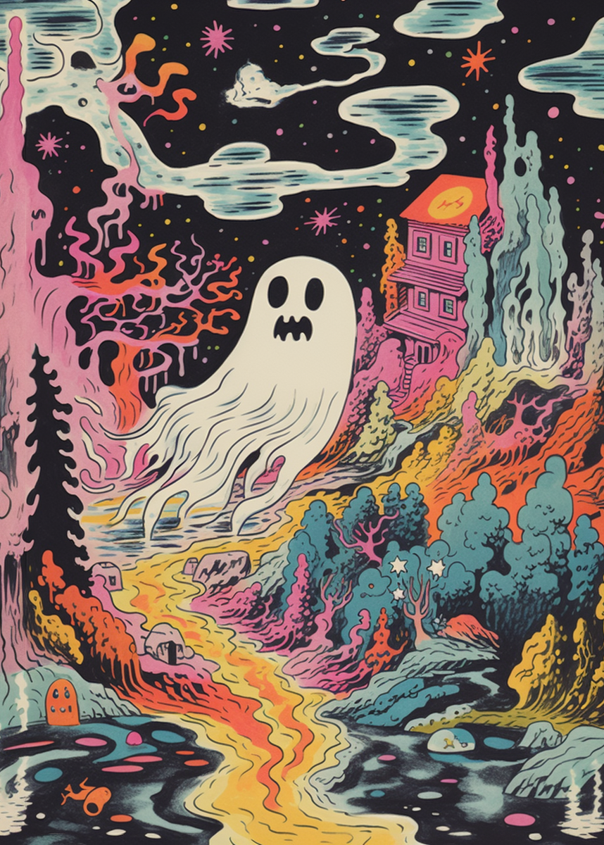 Ghost land print