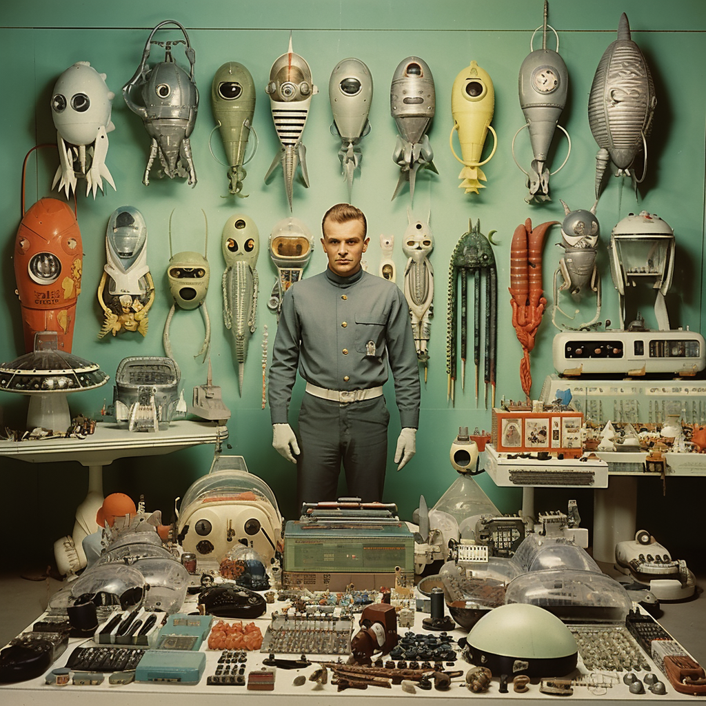 Alien artifact collection print