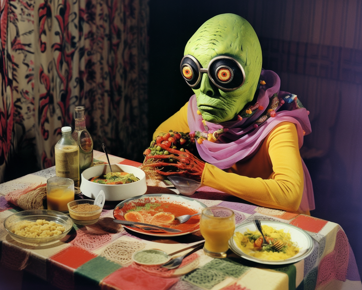 Alien dinner print