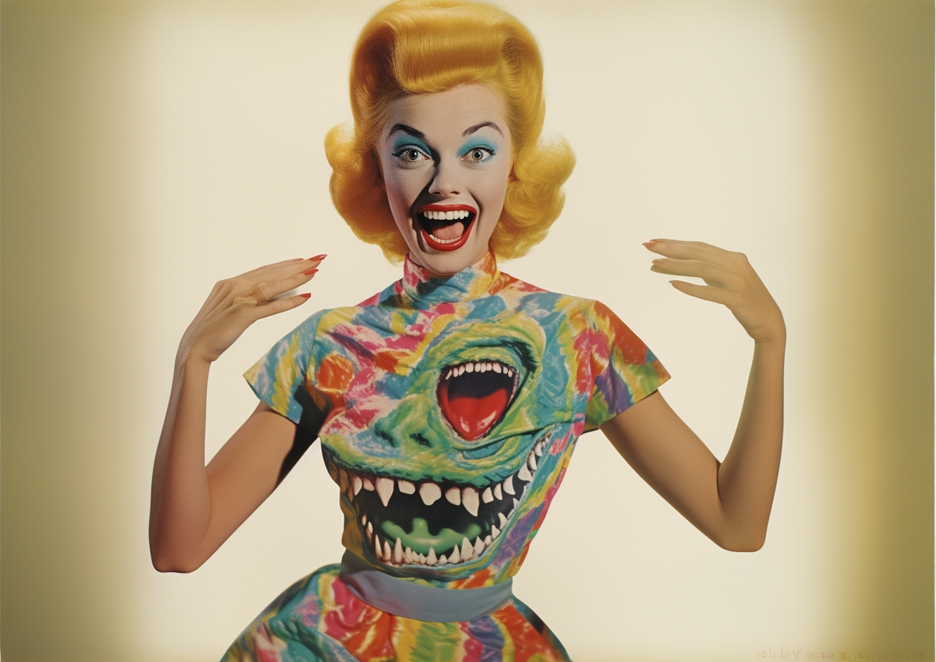 Monster dress print