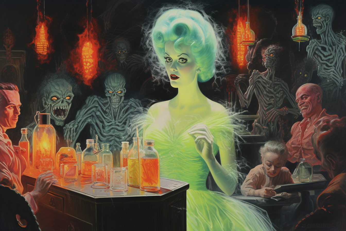 Spooky bar clientele print