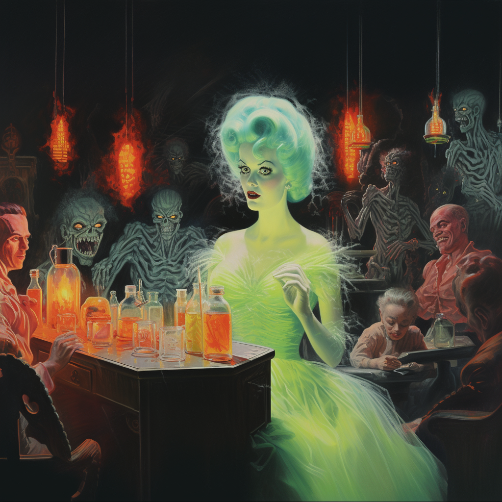 Spooky bar clientele print