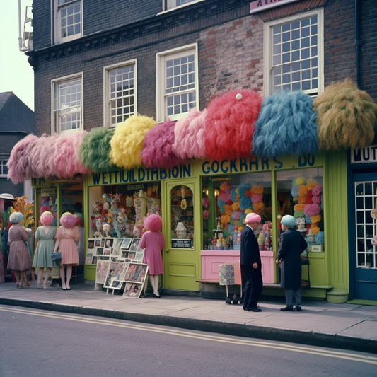 Wig shop print