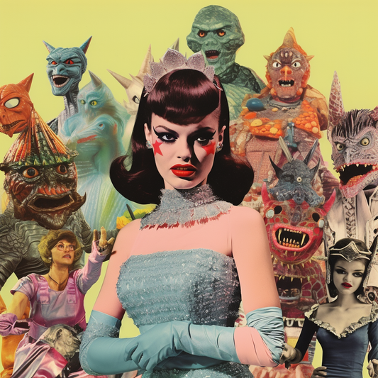 Monster collage print