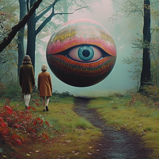 Eyeball in the woods print