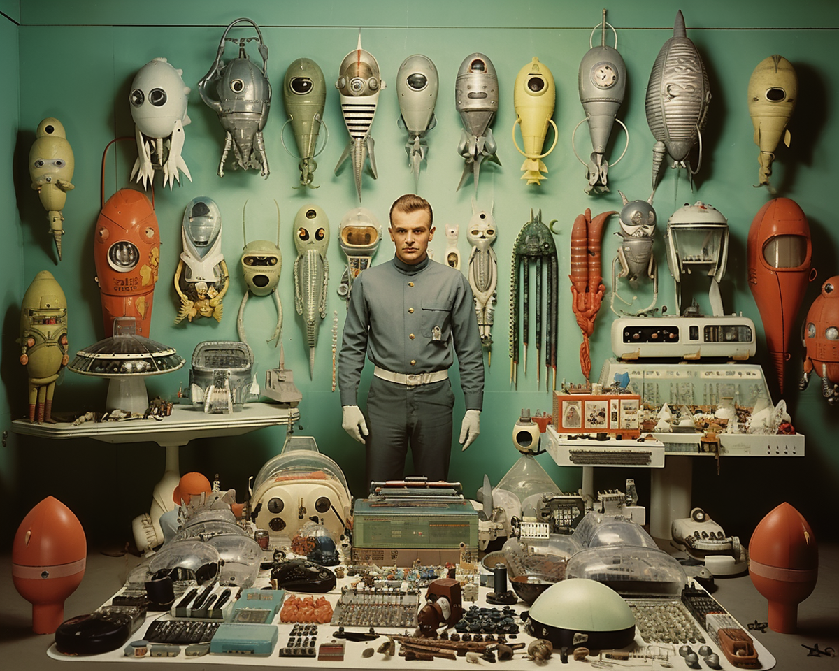 Alien artifact collection print