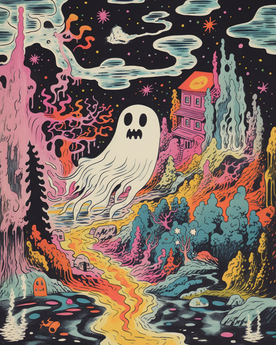 Ghost land print